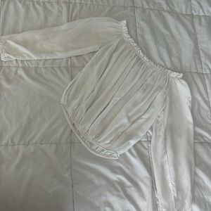 Brandy Melville Maura White Off-the-Shoulder Top